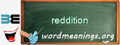 WordMeaning blackboard for reddition